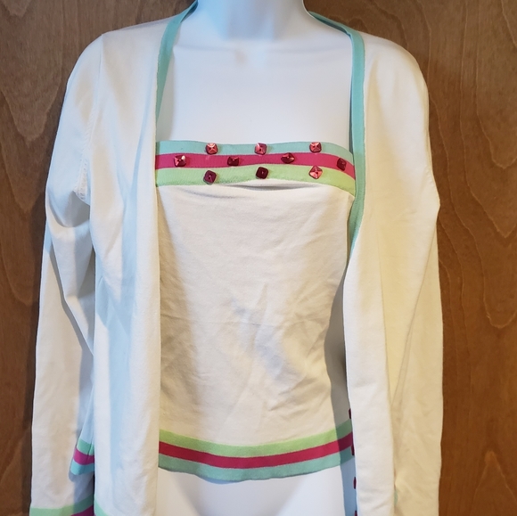 Anthropologie Sweaters - Anthropologie tube top with matching sweater